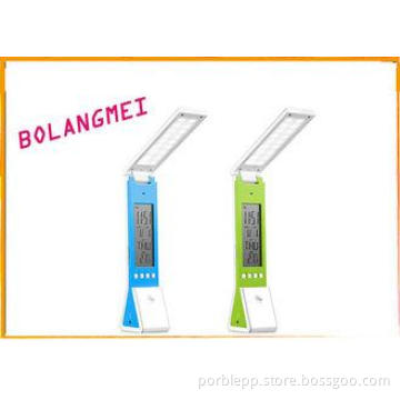 Modern Foldable LED Table Lamp With Battery / Alarm Clock /